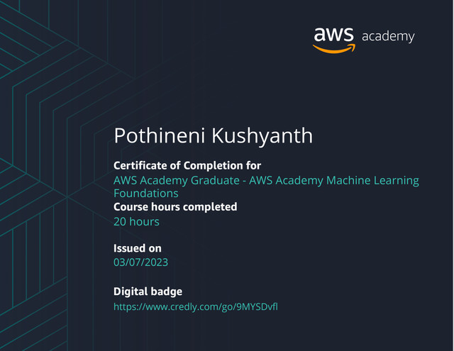 AWS Academy Machine Learning Foundations